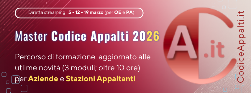Master Codice Appalti 2026
