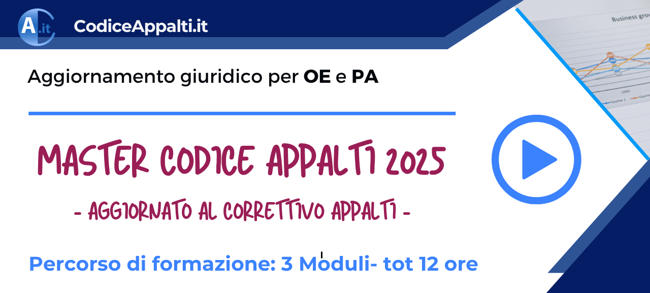 Master Codice Appalti 2025